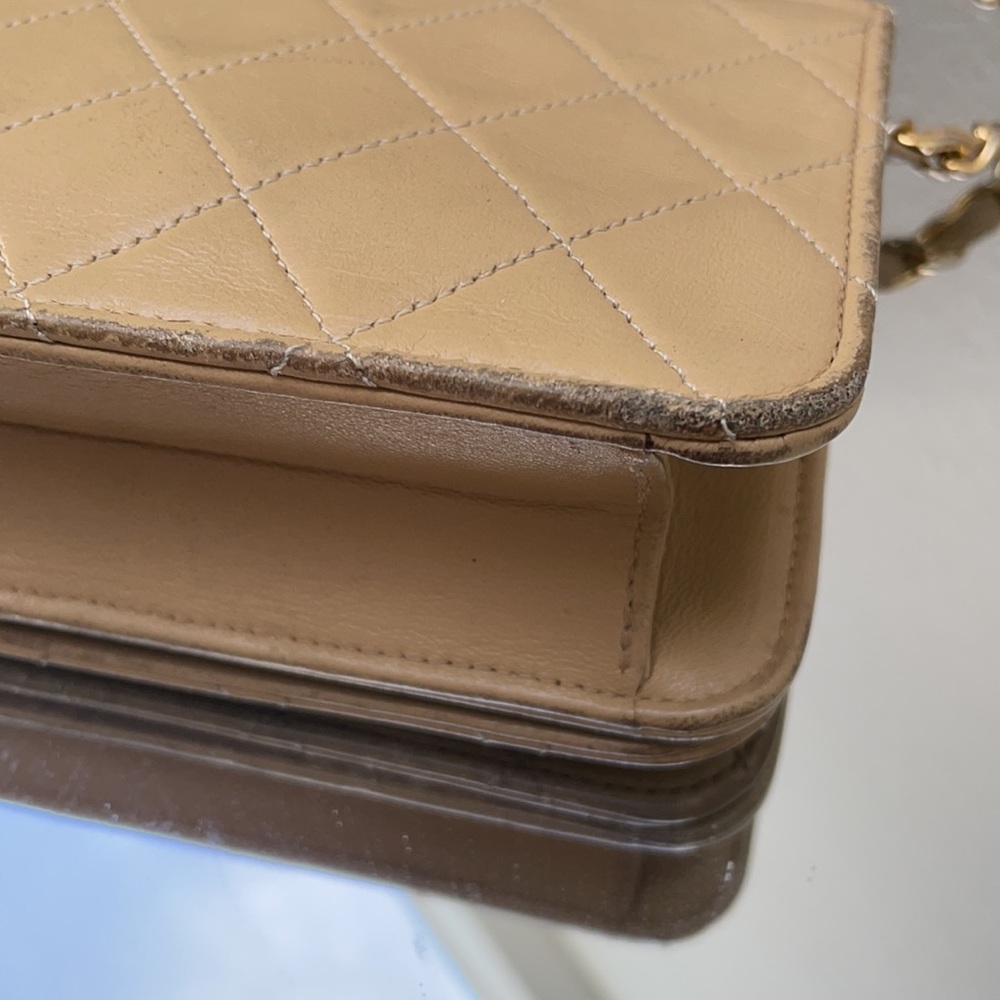 Authentic Tan Chanel Bag - Picture 9 of 12